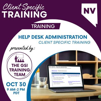 Training Opportunities Graphic: Lunchtime Learning Training Content Management System in VOS Sapphire - Presented by The GSI Training Team September 25th 2-3 PM EST